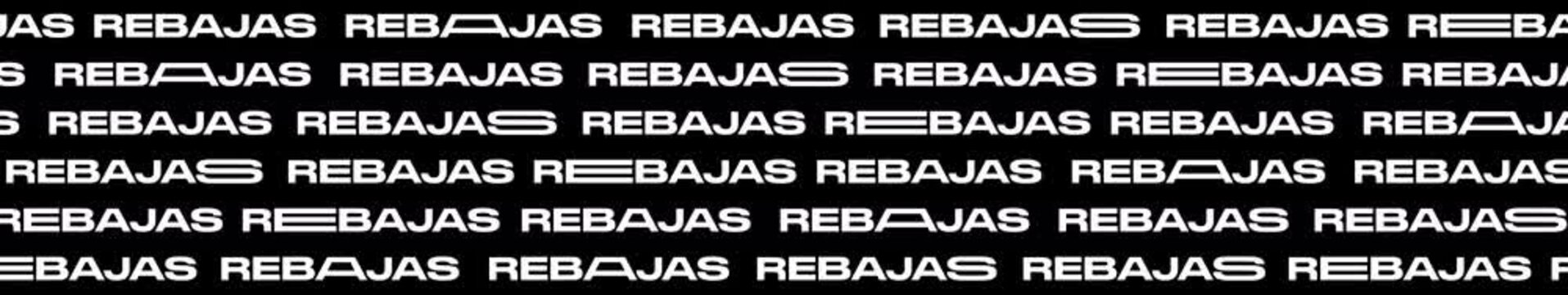 Rebajas Stretch Text Loop Wide Marquee Video Mapping