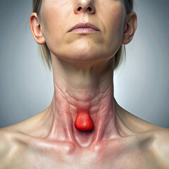 pictures of swollen thyroid gland in neck