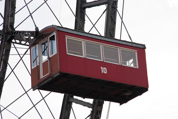 PRATER, VIENNA, AUSTRIA - SEPTEMBER 09, 2014: Wiener Riesenrad is the ferries wheel dating from...