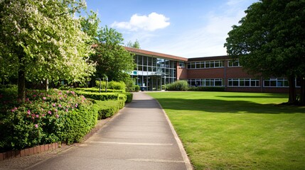 Fototapeta premium American school exterior 