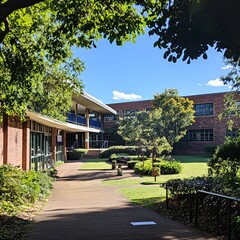 Obraz premium American school exterior 