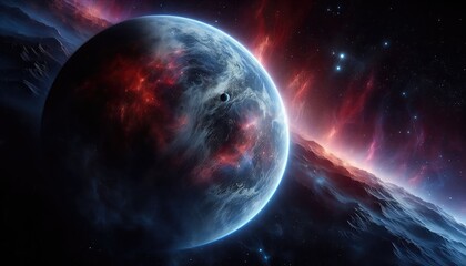 A beautiful image of Planet in space wallpaper background image. Stock photography
