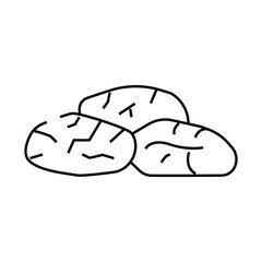 cranberry dried fruit line icon vector. cranberry dried fruit sign. isolated contour symbol black illustration