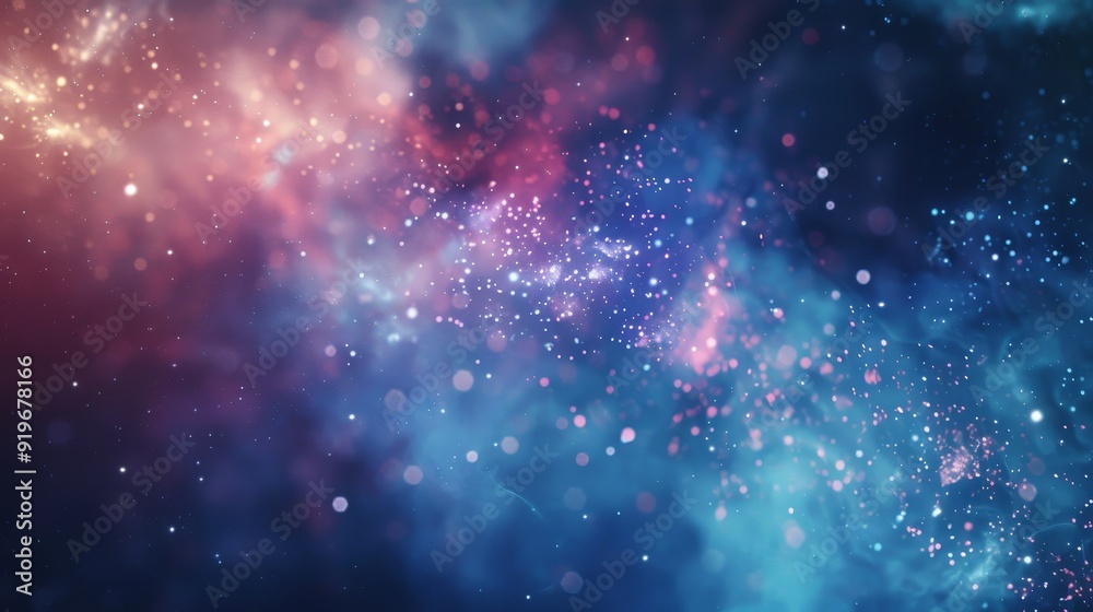 Wall mural a captivating image of a celestial nebula, showcasing swirling clouds of gas and dust illuminated by