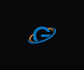 G logo for global earth, G with abstract circle logo template
