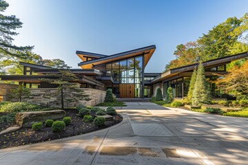 Exterior of a modern luxury home
