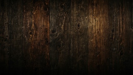 Background with dark wood texture for design banner and copy space