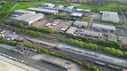 Aerial Footage of Tilbury Port City of England United Kingdom. April 20th, 2024