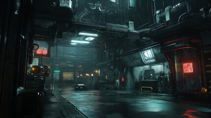 subway station at night