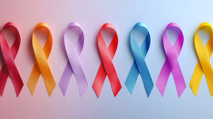 listones de prevención listones de colores de esperanza simbolos preventivos cintas de colores apoyo