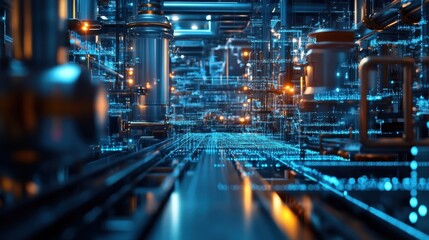Fototapeta premium Real-time Data Simulation for Digital Twin