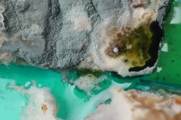 Sample of bacteria culture as background, macro view