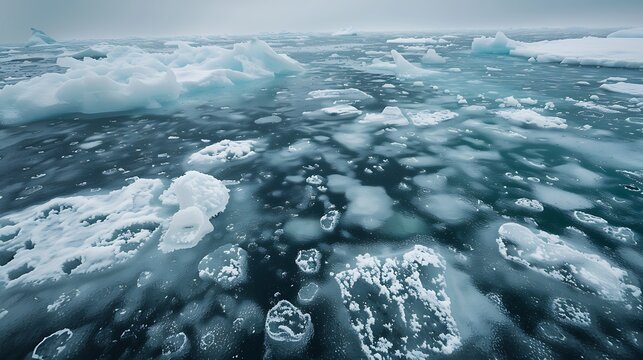 A brinicle of sea ice forms scattering marine life below