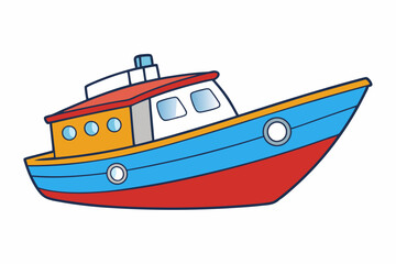 Boat art vector illustration