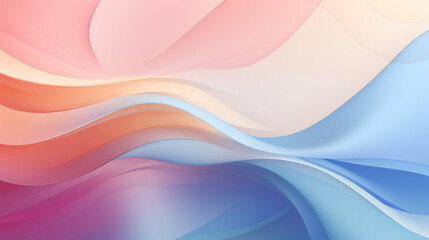 Abstract design consisting of smooth, flowing waves in a gradient of colors. The gentle curves.