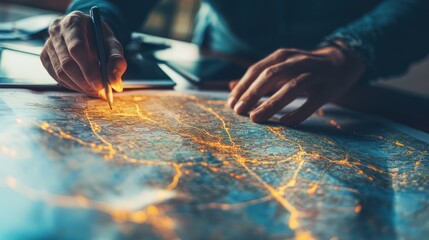 Transportation route planning using maps and technological devices
