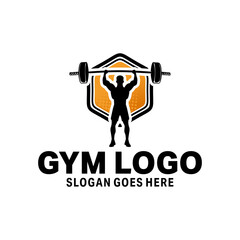 GYM and body building logo design template