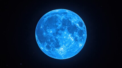 Obraz premium Blue Moon Against the Night Sky 