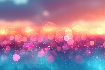 Abstract background with colorful bokeh lights. Blurred and dreamy, perfect for celebration or holiday themes.