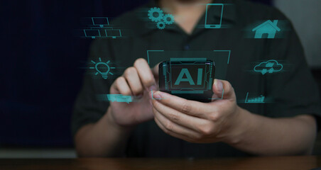 AI (Artificial Intelligence) technology, AI Learning and Artificial Intelligence, AI system for assistance people.