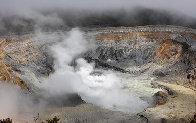 Der Vulkan Poas in Costa Rica