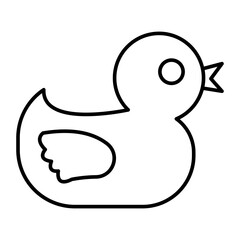 Toy Hammer Vector Line Icon Design