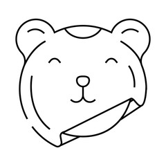 animal rug kid bedroom line icon vector. animal rug kid bedroom sign. isolated contour symbol black illustration