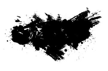 Obraz premium Splatter Paint Texture . Black Spray Blot of Ink. Place illustration Over any Object to Create Grungy Effect . hand drawn. Not AI, Vector