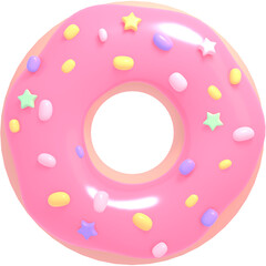 Yummy and Beautiful Donut with sprinkles