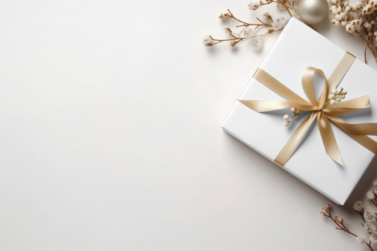 PNG gift box mockup, transparent design