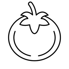 Tomato Vector Line Icon Design