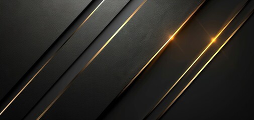 Obraz premium Abstract background with black textured diagonal stripes and golden accents.