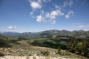 Blue sky on Utah mountains and forests