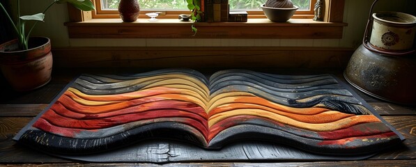 An artistic book cover displaying a distinctive wavy pattern.