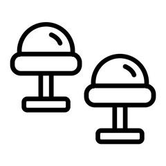 Cuff Links Vector Line Icon Design
