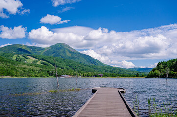女神湖の桟橋
