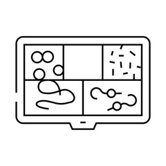 bead jewelry making kit toy baby line icon vector. bead jewelry making kit toy baby sign. isolated contour symbol black illustration