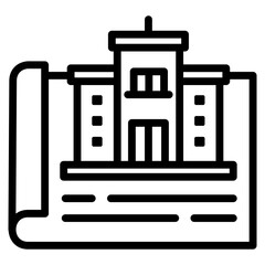 Building  Icon Element For Design