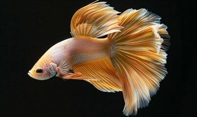 golden betta fish halfmoon dumbo ear