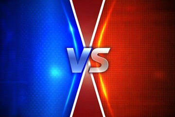 Team 1 vs Team 2 Match Background with Two Players Ideal for Sports and Competition Themes