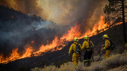 Obraz premium Wildfire Forest Fire Burning 