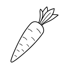 line art of a carrot vector illustration