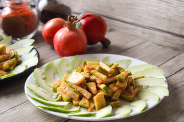 Spicy guava- Guava cut into pieces and sprinkle with chilly power, salt and black pepper. 