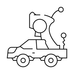 remote controlled toy child line icon vector. remote controlled toy child sign. isolated contour symbol black illustration