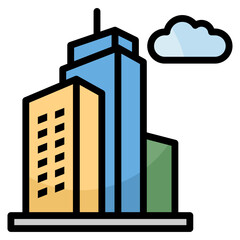 Skyscraper  Icon Element For Design