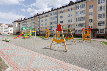 children's playground on the territory of an apartment building