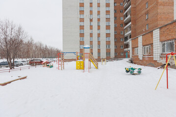 children's playground on the territory of an apartment building