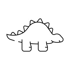 toy animal dinosaur toy child line icon vector. toy animal dinosaur toy child sign. isolated contour symbol black illustration