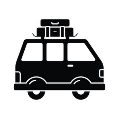 Get a glimpse of travel van icon, transportation vector illustration