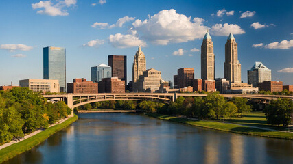 Obraz premium Midwestern American City 